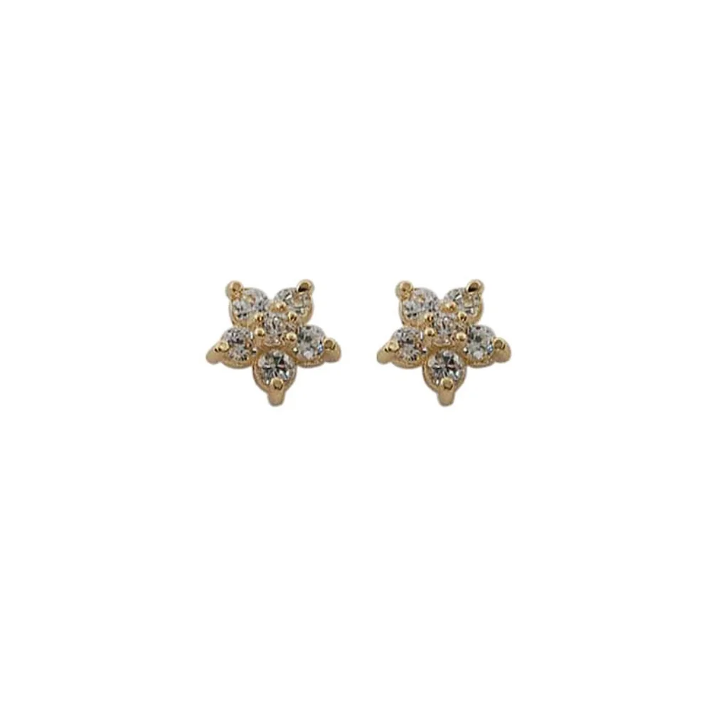 Sterling silver diamond earrings - Picture 5 of 5